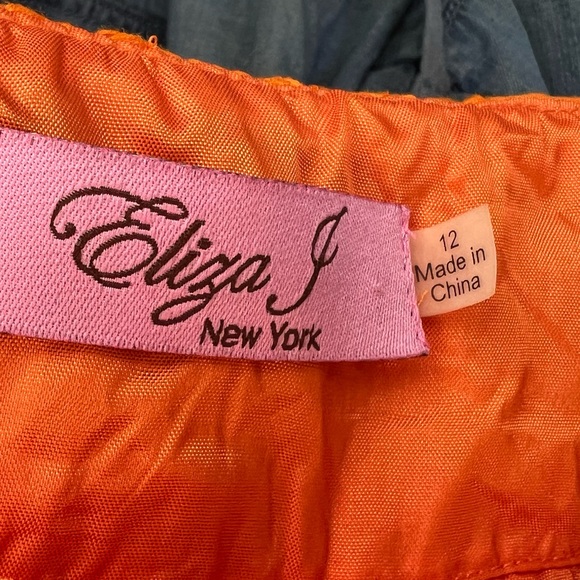 Orange Ruffled Dress - Picture 4 of 8